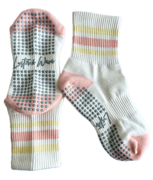 Crew Grip Socks - Peach Pop
