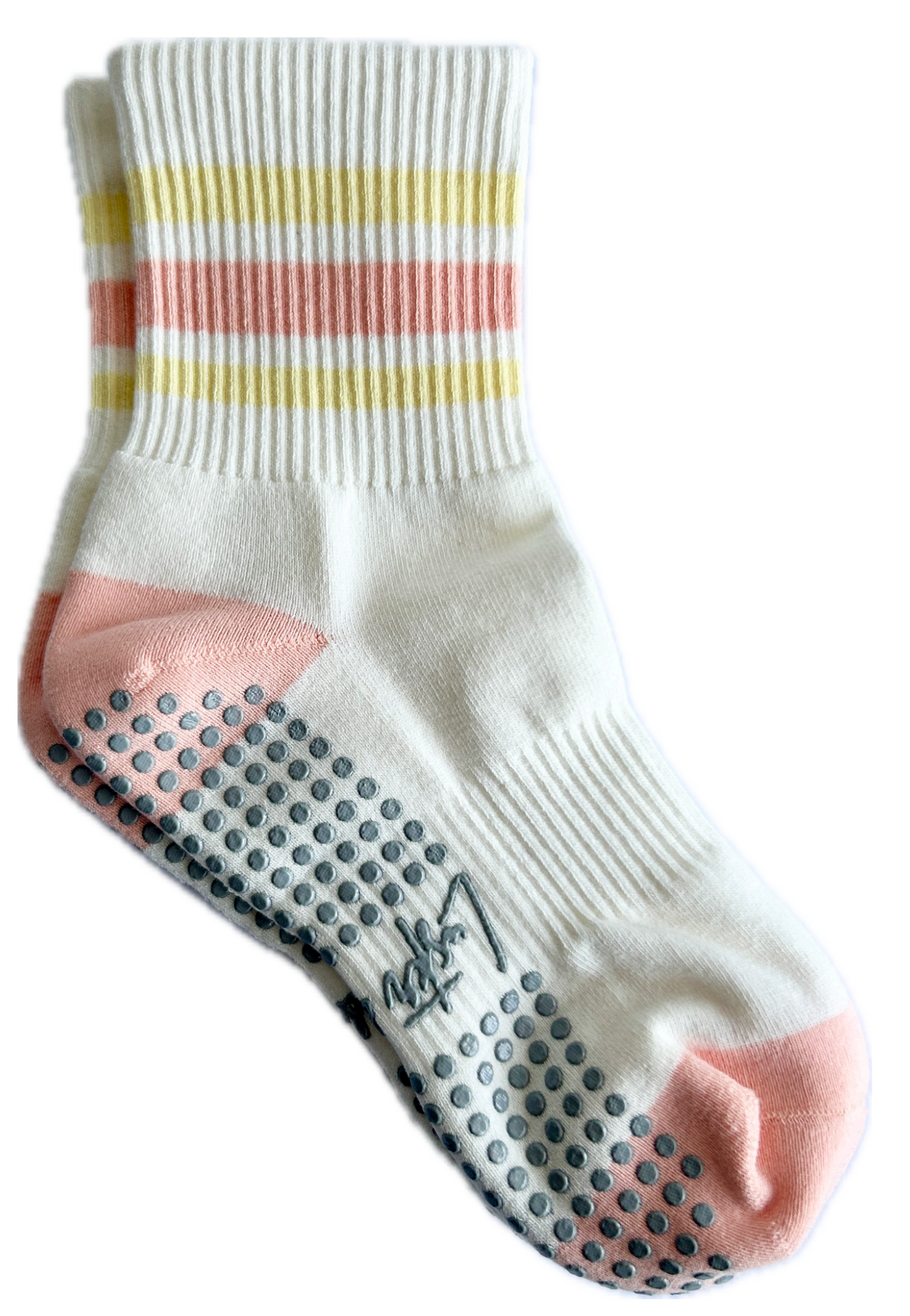 Crew Grip Socks - Peach Pop